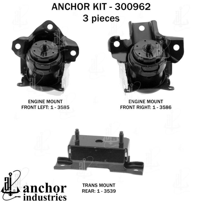 ANCHOR MOUNTS 300962 ENGINE MNT KIT