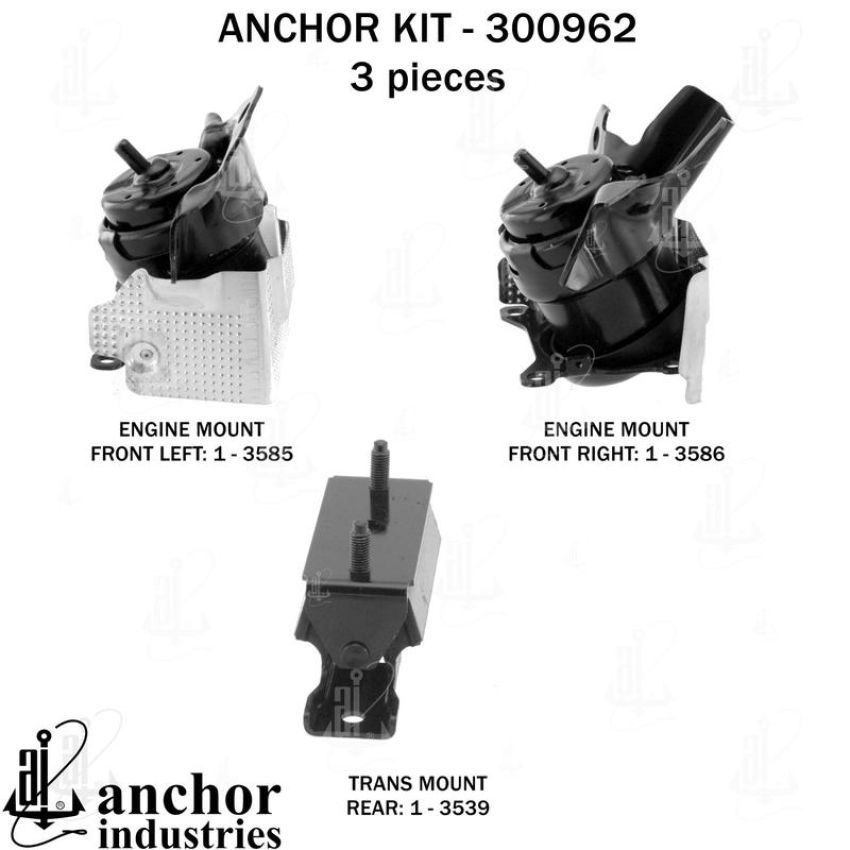 ANCHOR MOUNTS 300962 ENGINE MNT KIT