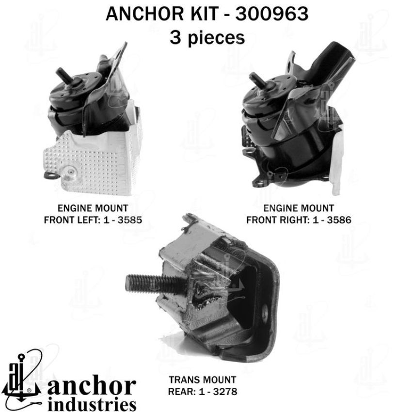 ANCHOR MOUNTS 300963 ENGINE MNT KIT