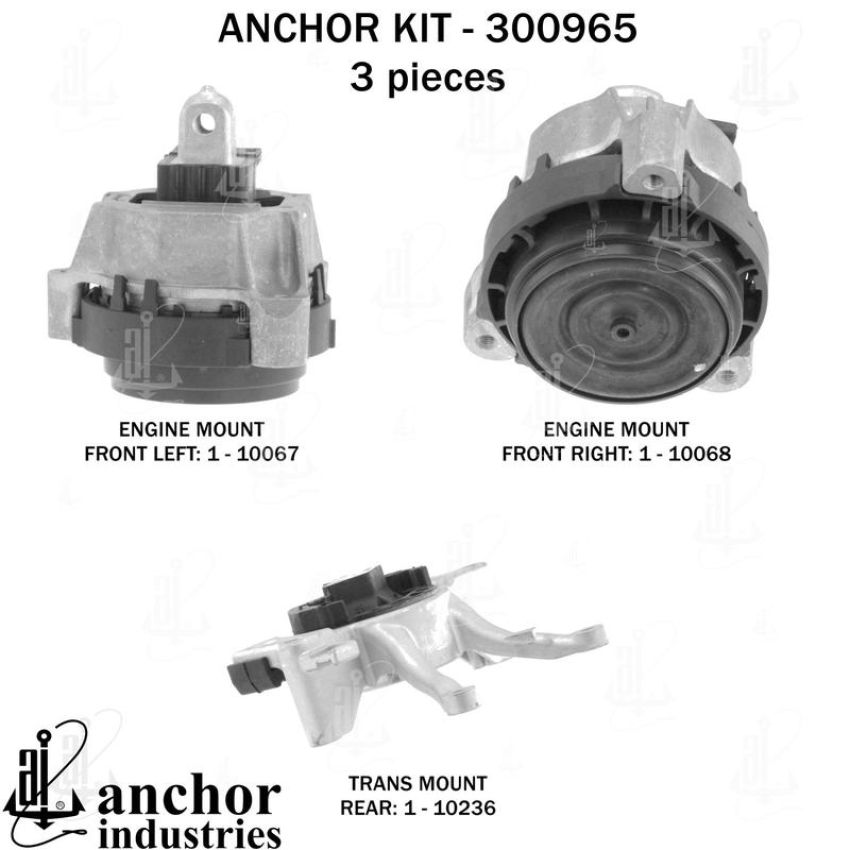 ANCHOR MOUNTS 300965 ENGINE MNT KIT