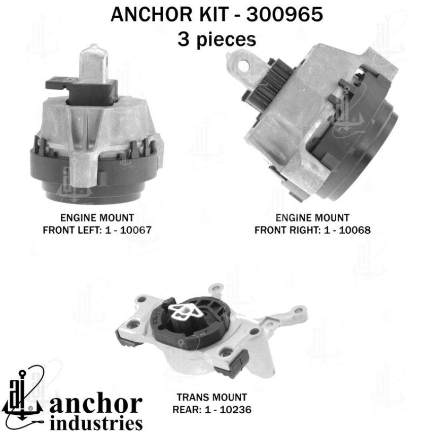ANCHOR MOUNTS 300965 ENGINE MNT KIT
