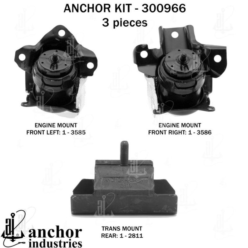 ANCHOR MOUNTS 300966 ENGINE MNT KIT