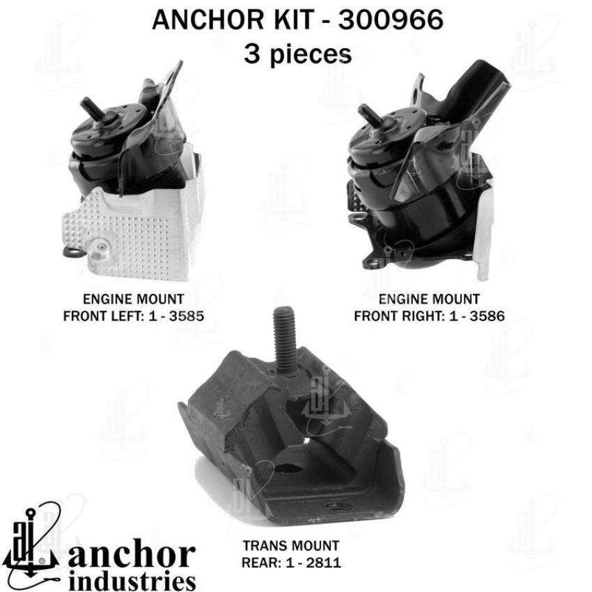 ANCHOR MOUNTS 300966 ENGINE MNT KIT