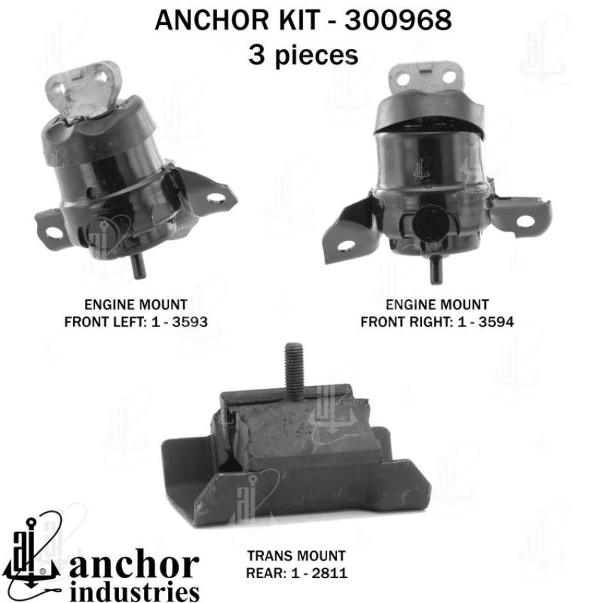ANCHOR MOUNTS 300968 ENGINE MNT KIT
