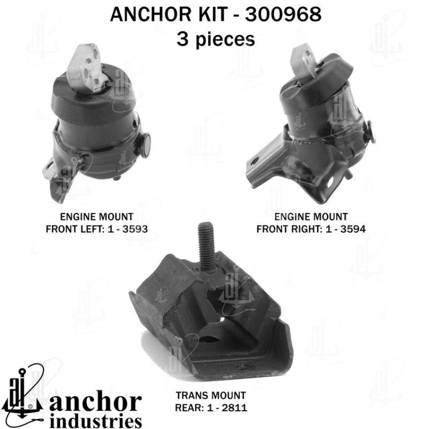 ANCHOR MOUNTS 300968 ENGINE MNT KIT
