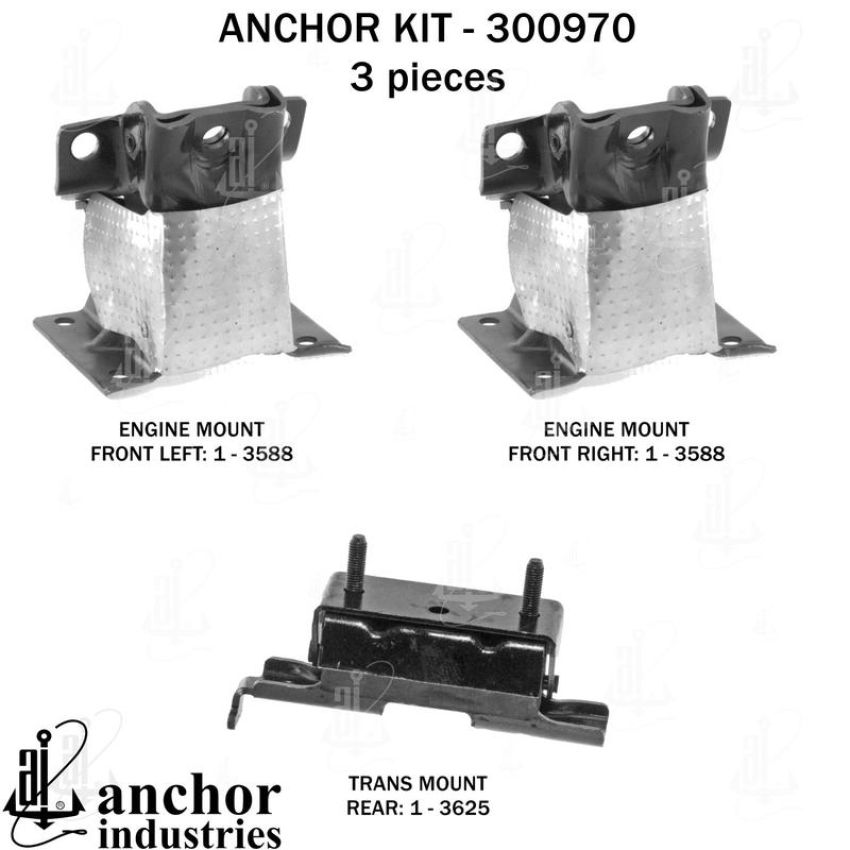 ANCHOR MOUNTS 300970 ENGINE MNT KIT