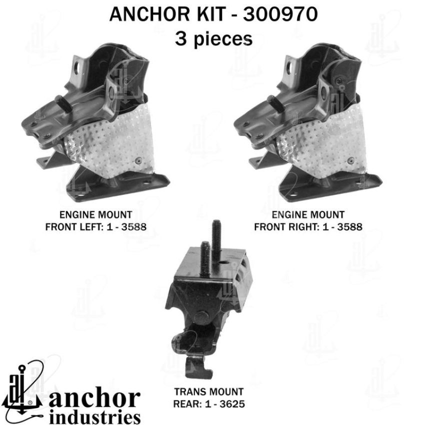 ANCHOR MOUNTS 300970 ENGINE MNT KIT