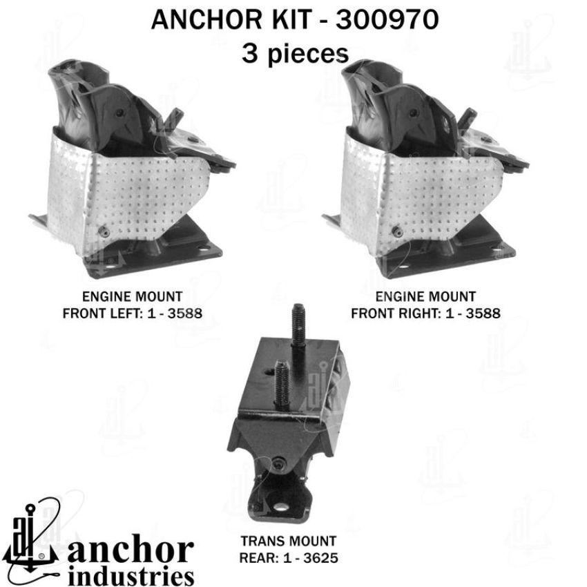 ANCHOR MOUNTS 300970 ENGINE MNT KIT