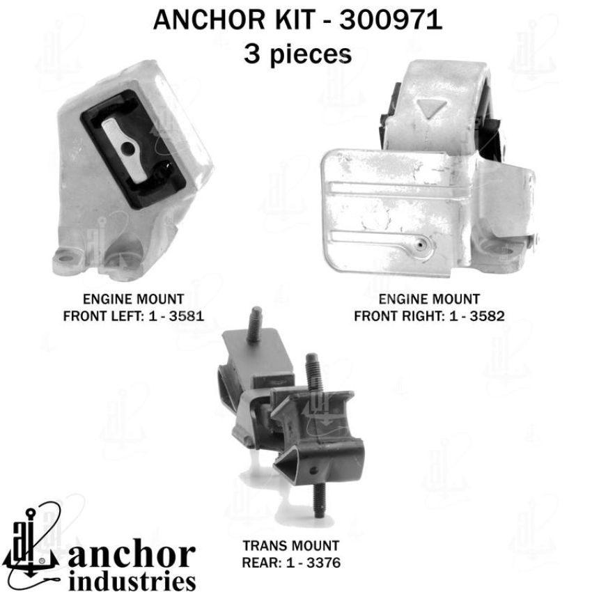 ANCHOR MOUNTS 300971 ENGINE MNT KIT