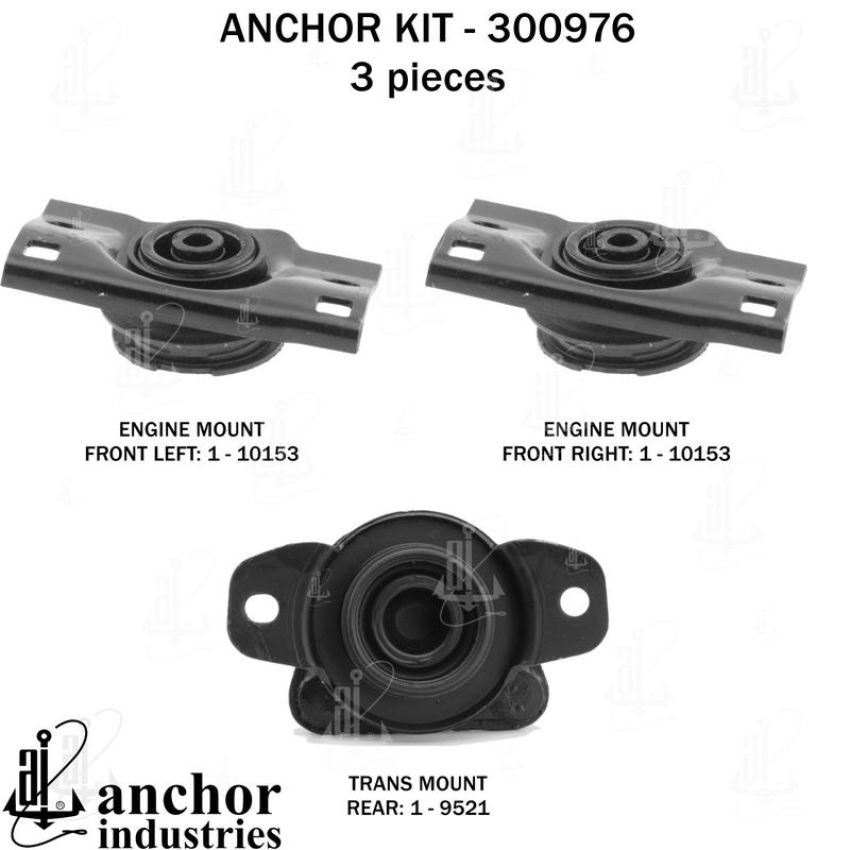 ANCHOR MOUNTS 300976 ENGINE MNT KIT