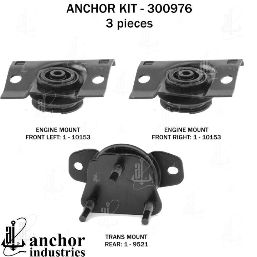ANCHOR MOUNTS 300976 ENGINE MNT KIT