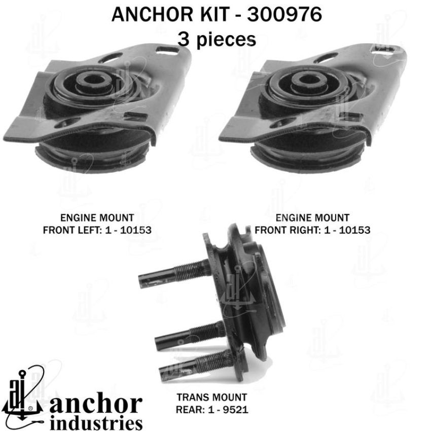 ANCHOR MOUNTS 300976 ENGINE MNT KIT