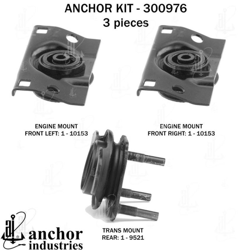ANCHOR MOUNTS 300976 ENGINE MNT KIT