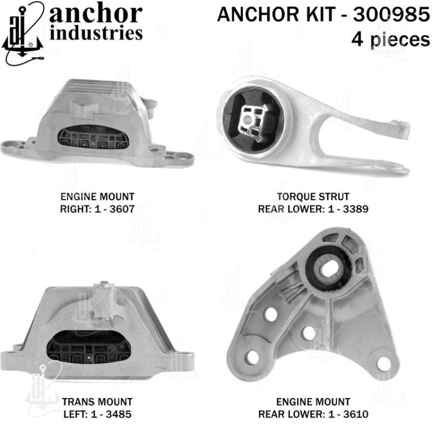 ANCHOR MOUNTS 300985 ENGINE MNT KIT