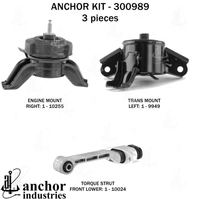 ANCHOR MOUNTS 300989 ENGINE MNT KIT