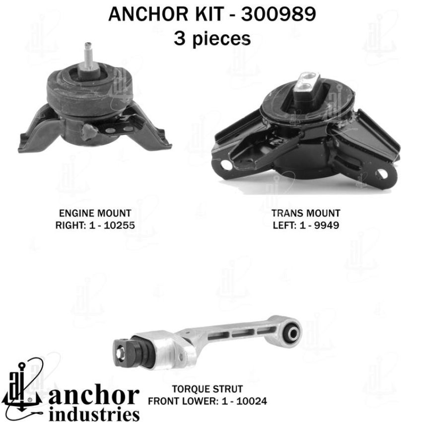 ANCHOR MOUNTS 300989 ENGINE MNT KIT