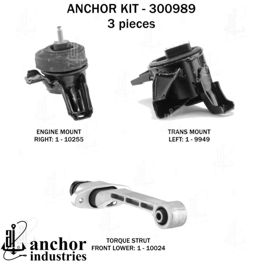 ANCHOR MOUNTS 300989 ENGINE MNT KIT