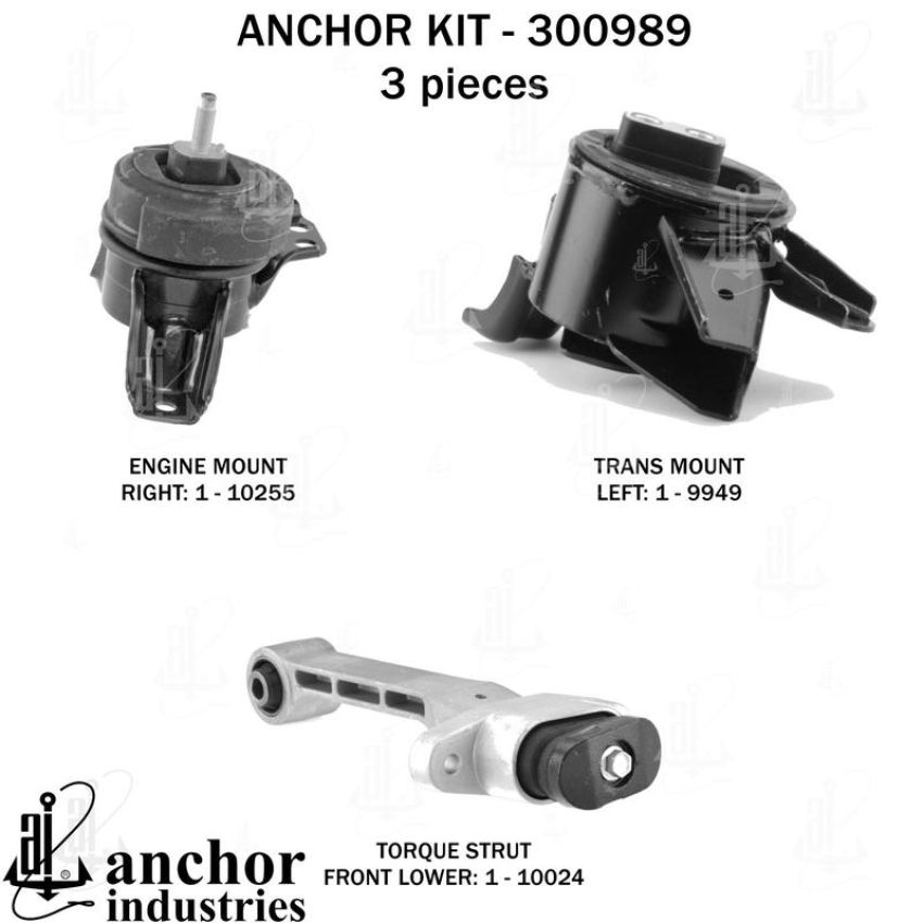 ANCHOR MOUNTS 300989 ENGINE MNT KIT