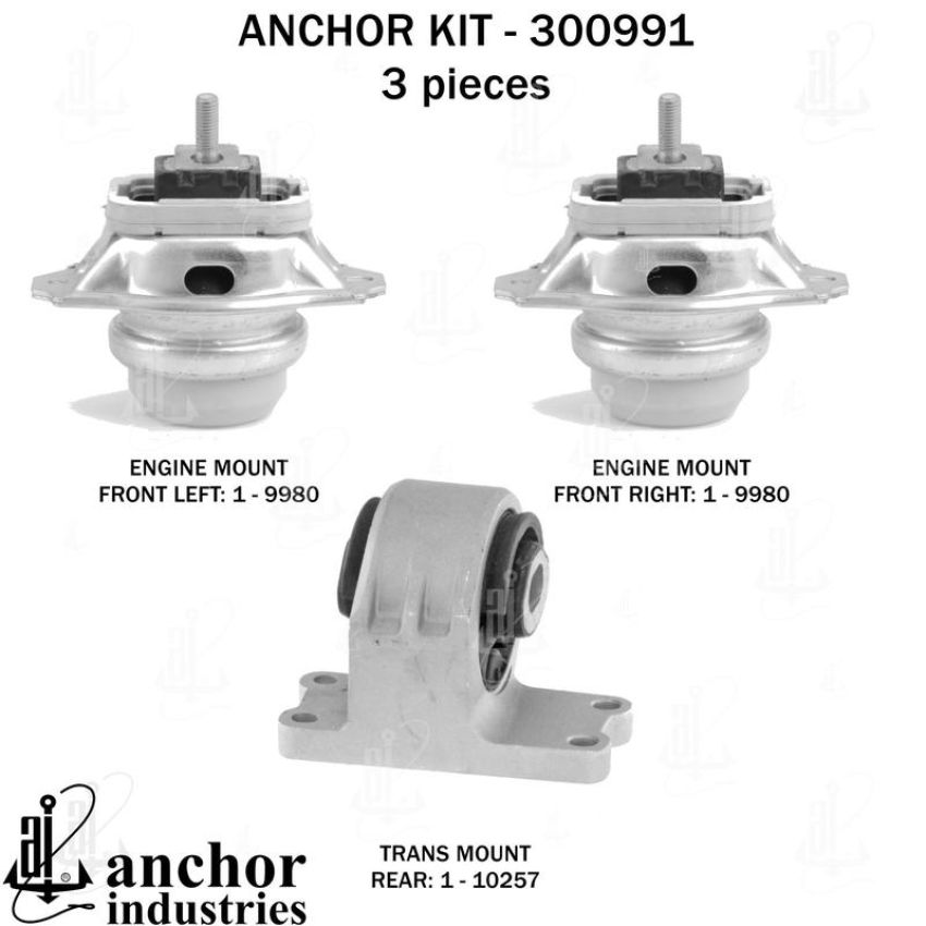 ANCHOR MOUNTS 300991 ENGINE MNT KIT