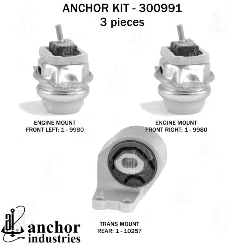 ANCHOR MOUNTS 300991 ENGINE MNT KIT