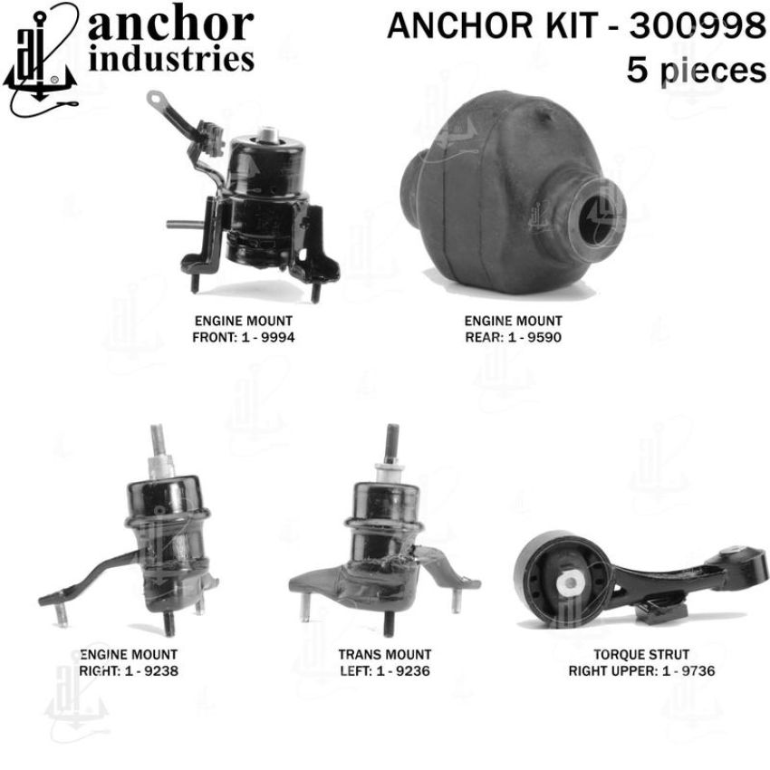 ANCHOR MOUNTS 300998 ENGINE MNT KIT