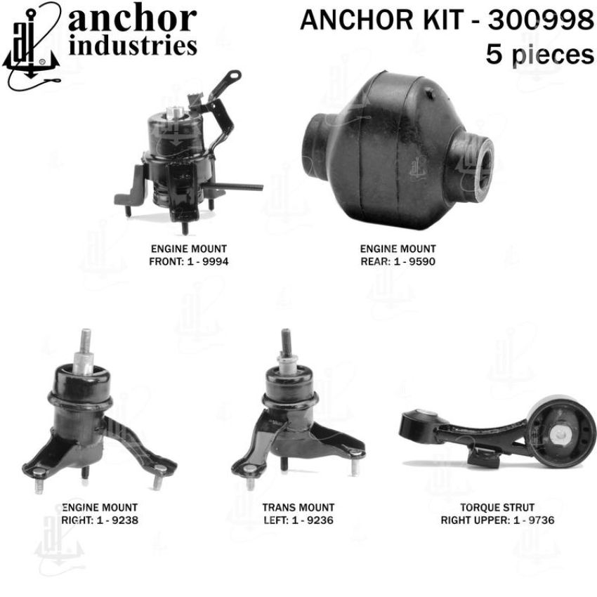 ANCHOR MOUNTS 300998 ENGINE MNT KIT
