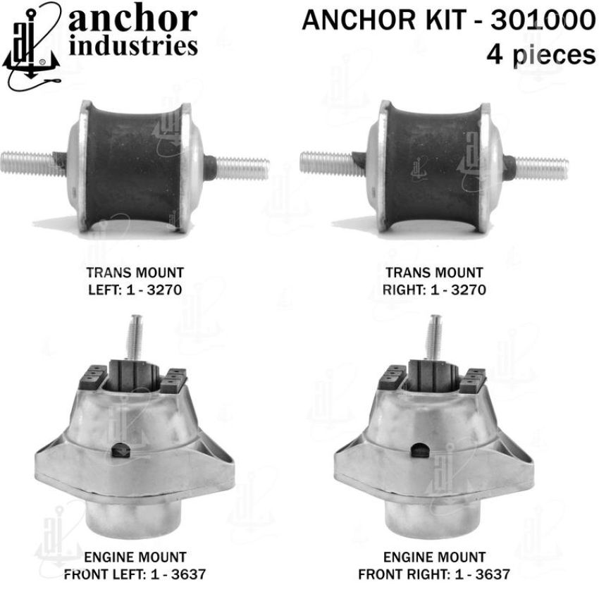 ANCHOR MOUNTS 301000 ENGINE MNT KIT