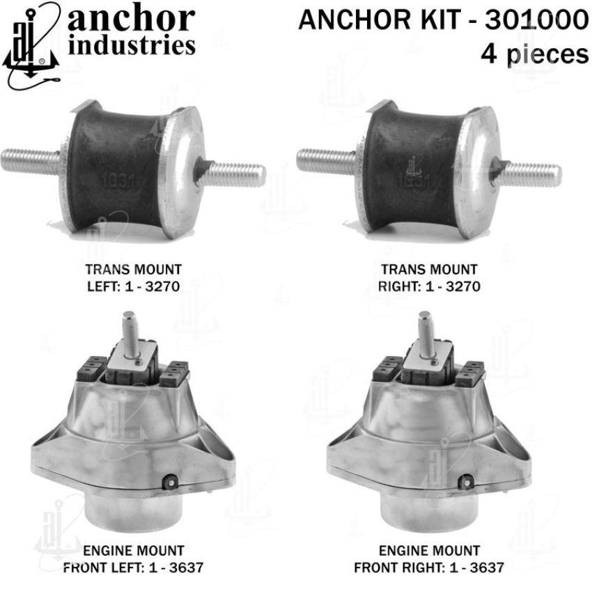 ANCHOR MOUNTS 301000 ENGINE MNT KIT