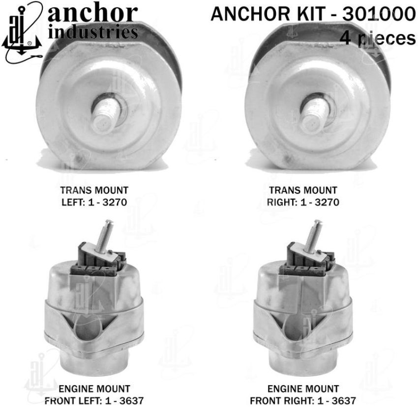 ANCHOR MOUNTS 301000 ENGINE MNT KIT