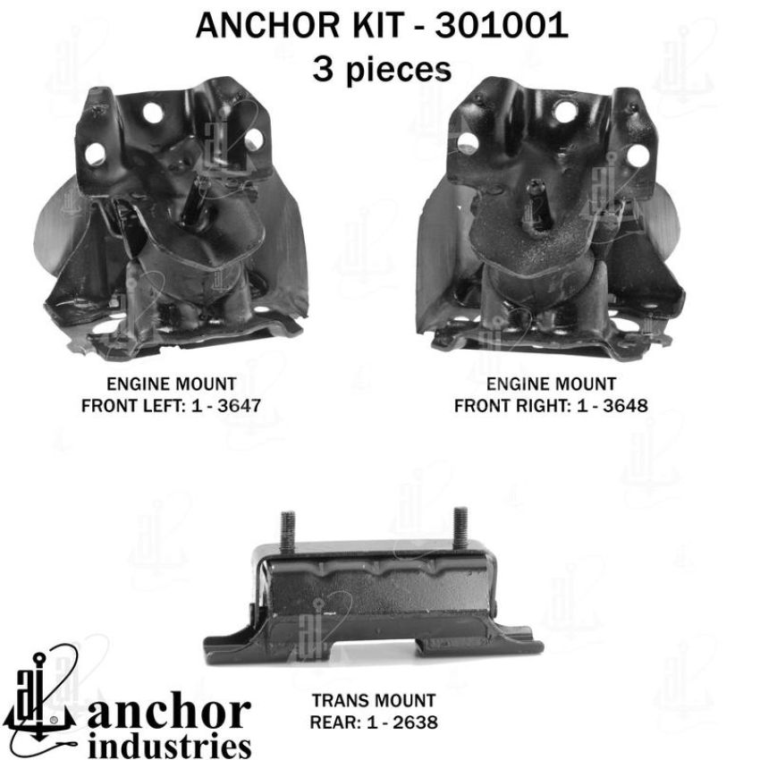 ANCHOR MOUNTS 301001 ENGINE MNT KIT