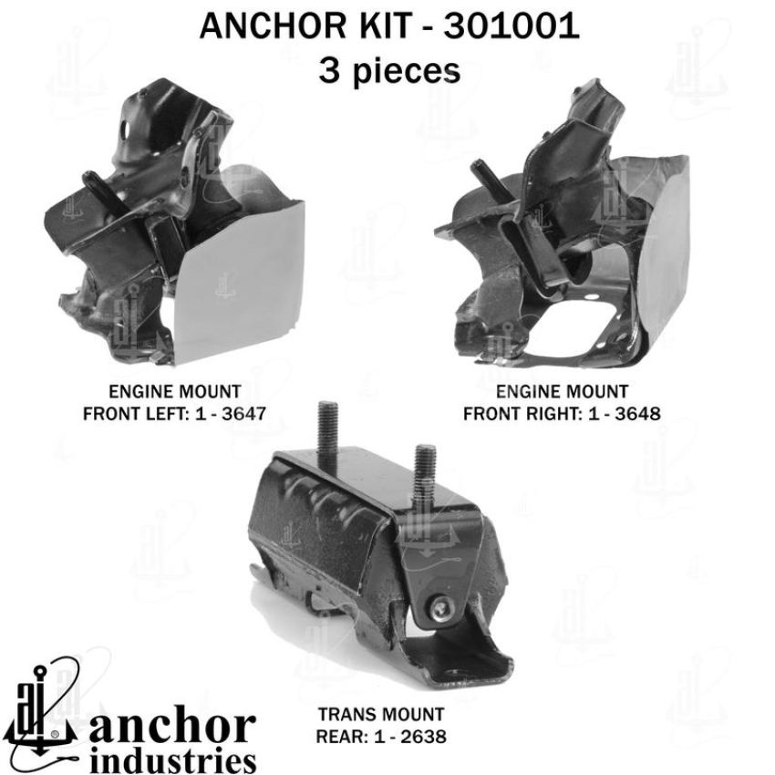 ANCHOR MOUNTS 301001 ENGINE MNT KIT
