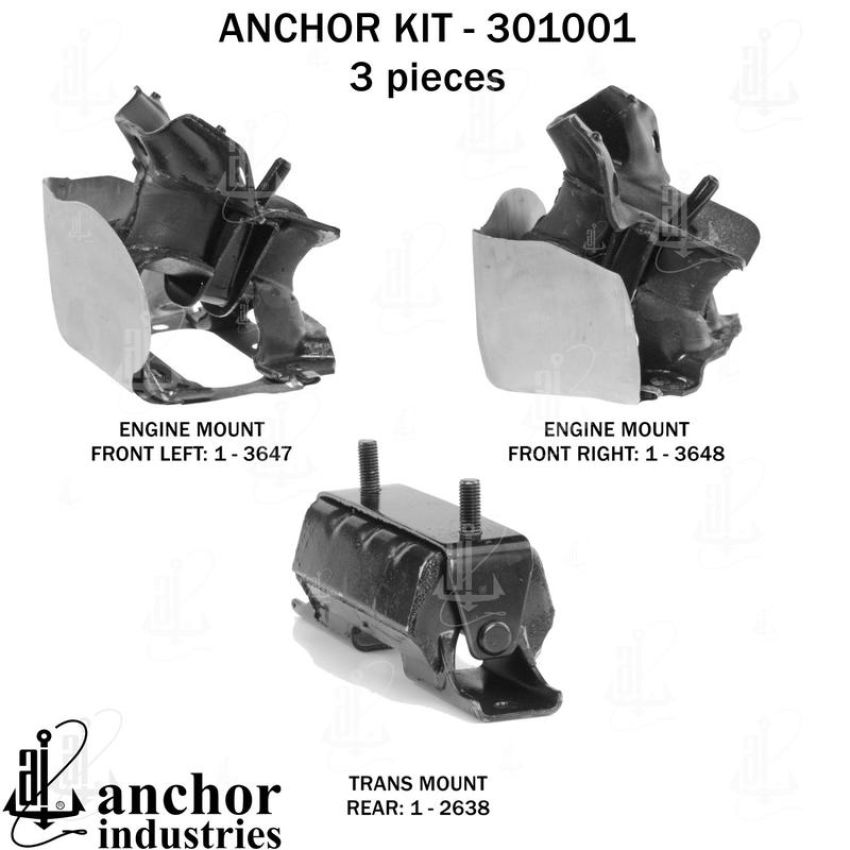 ANCHOR MOUNTS 301001 ENGINE MNT KIT