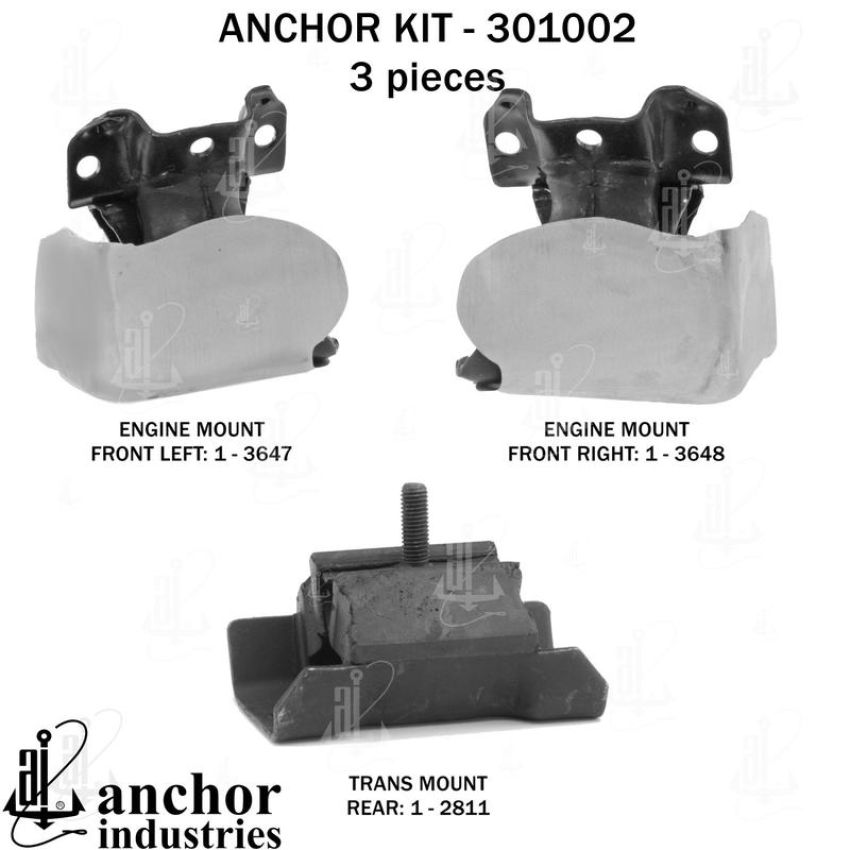 ANCHOR MOUNTS 301002 ENGINE MNT KIT
