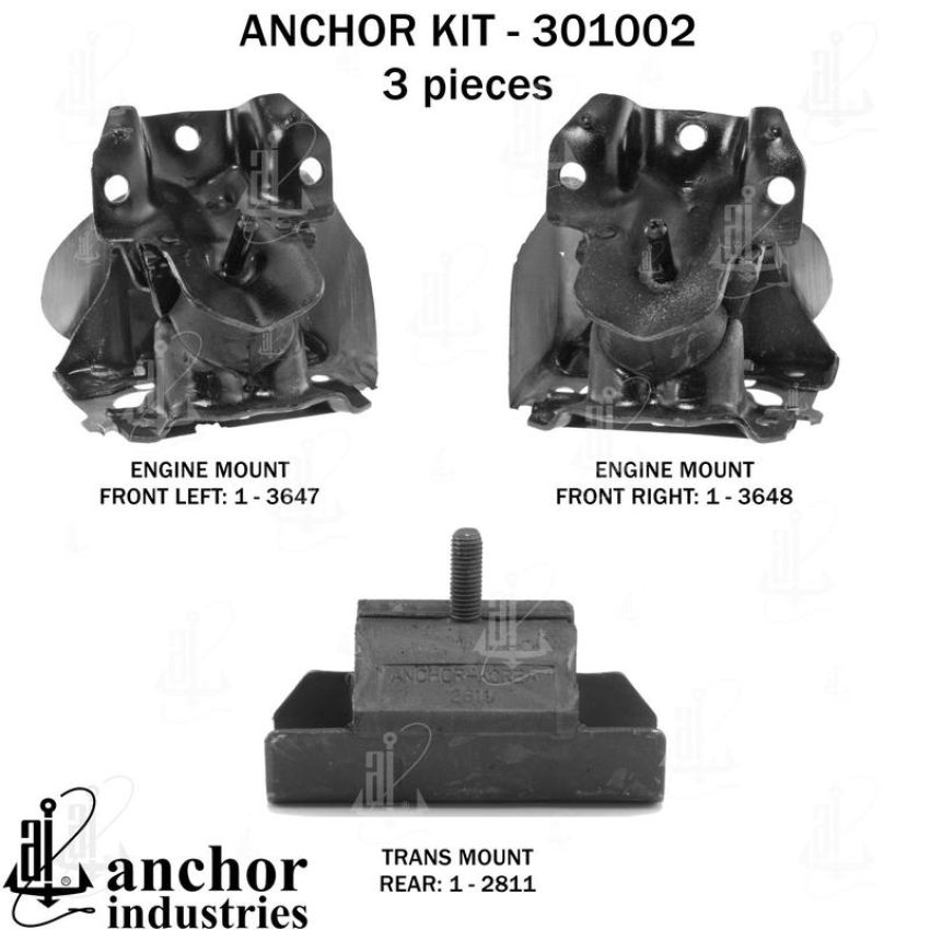 ANCHOR MOUNTS 301002 ENGINE MNT KIT