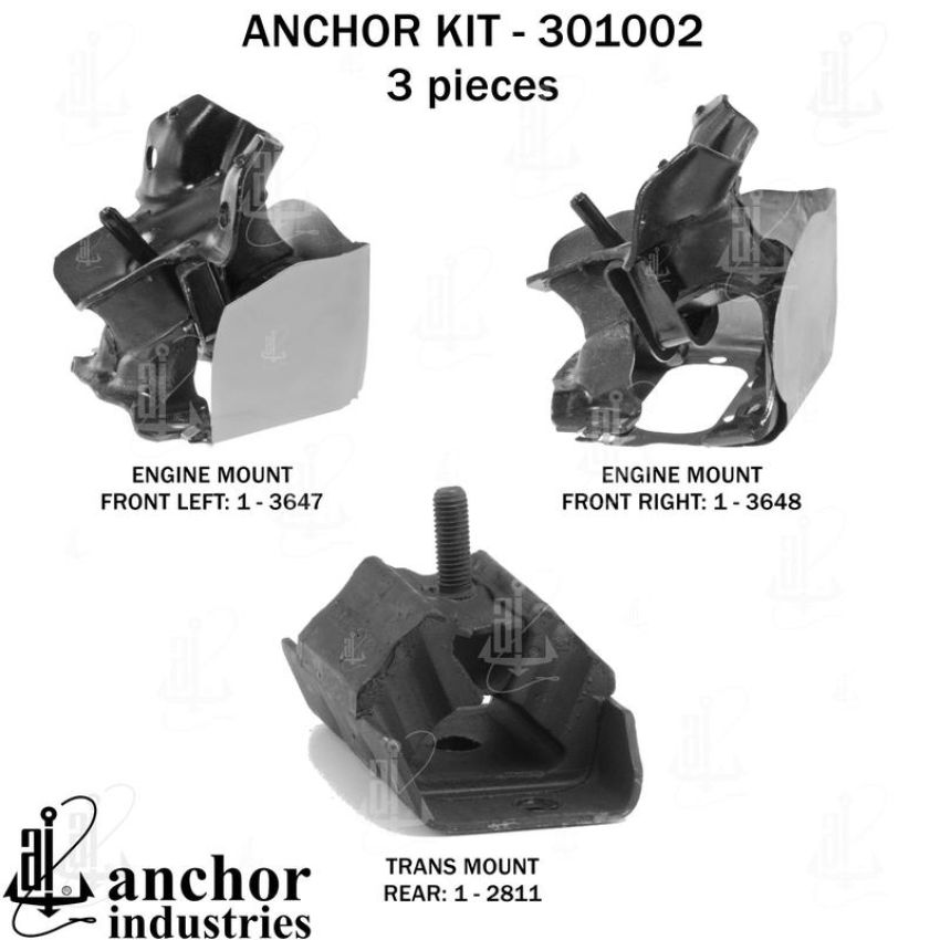 ANCHOR MOUNTS 301002 ENGINE MNT KIT