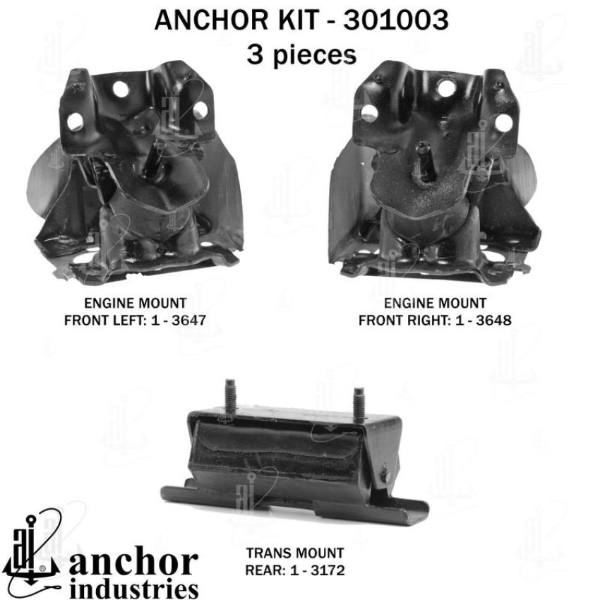 ANCHOR MOUNTS 301003 ENGINE MNT KIT