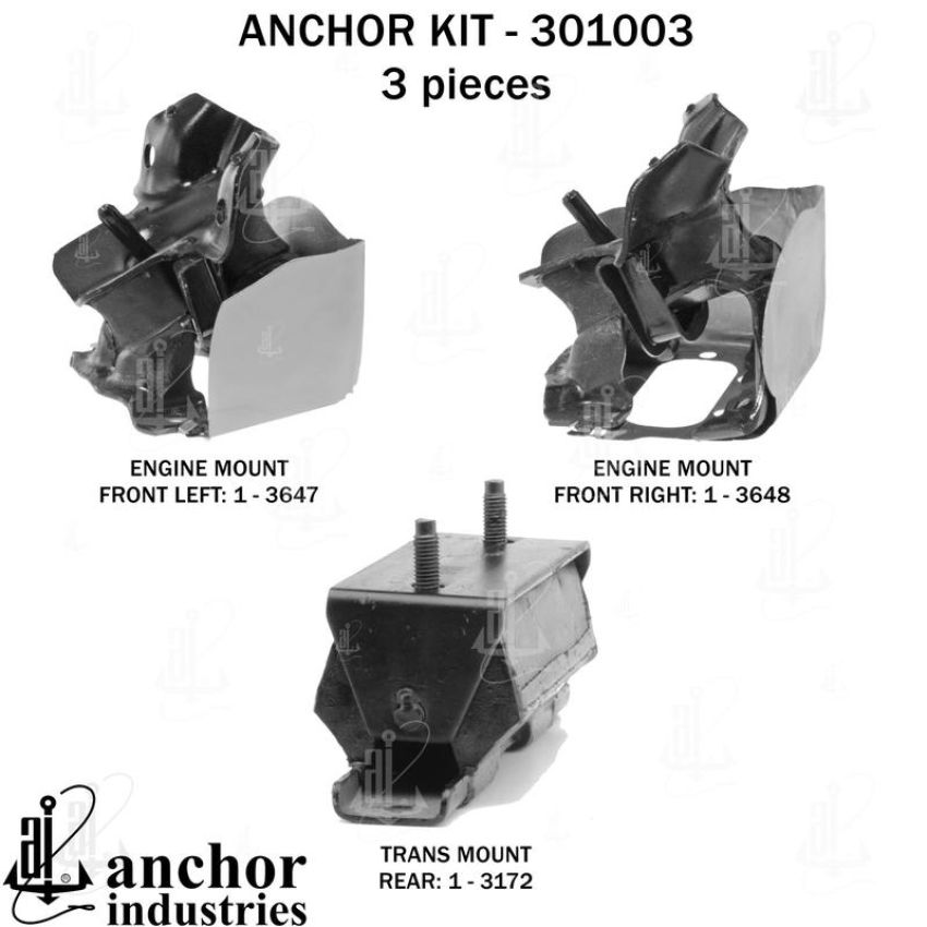 ANCHOR MOUNTS 301003 ENGINE MNT KIT