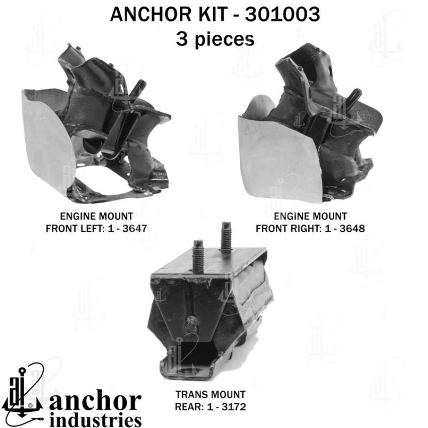 ANCHOR MOUNTS 301003 ENGINE MNT KIT