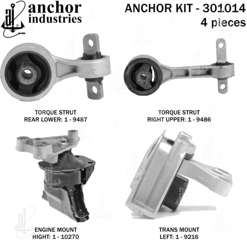 ANCHOR MOUNTS 301014 ENGINE MNT KIT