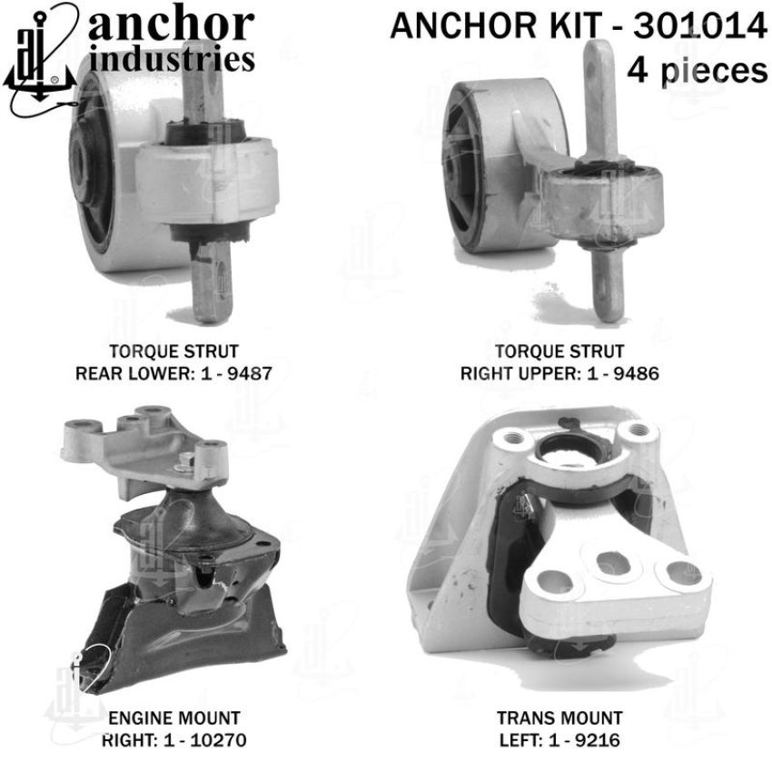 ANCHOR MOUNTS 301014 ENGINE MNT KIT