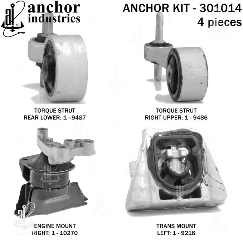 ANCHOR MOUNTS 301014 ENGINE MNT KIT