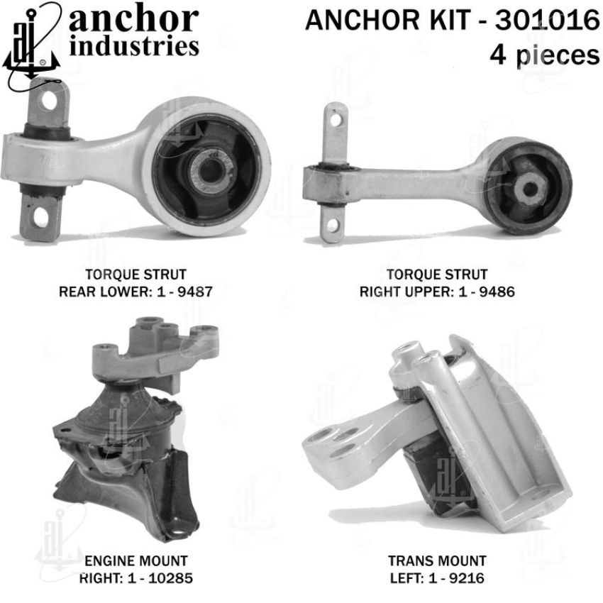 ANCHOR MOUNTS 301016 ENGINE MNT KIT