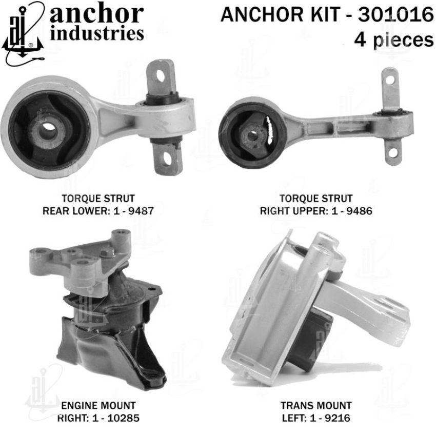 ANCHOR MOUNTS 301016 ENGINE MNT KIT