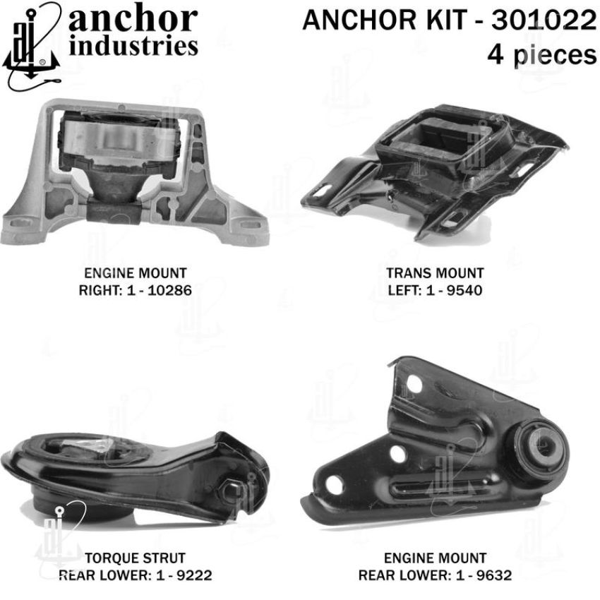 ANCHOR MOUNTS 301022 ENGINE MNT KIT
