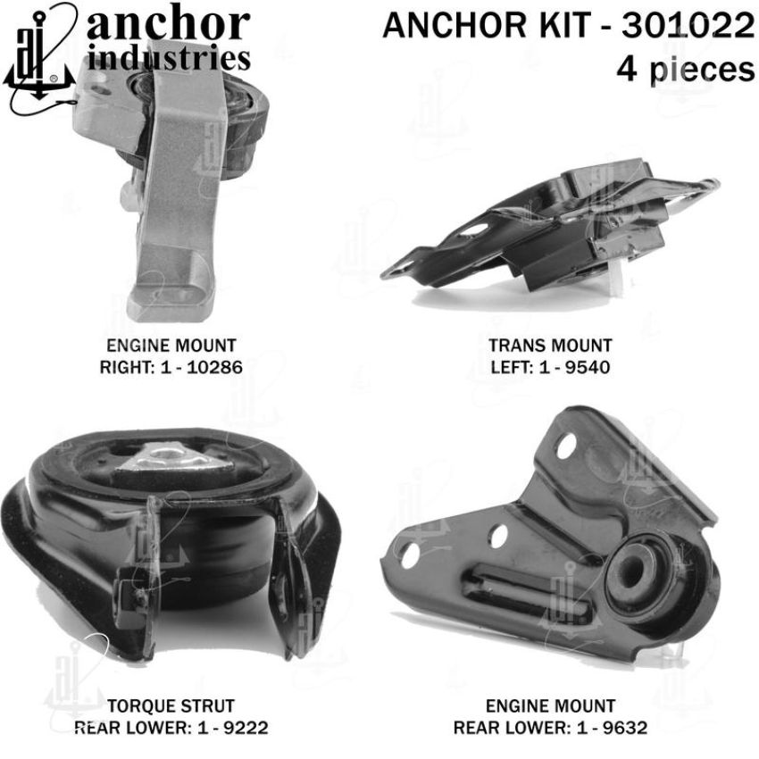 ANCHOR MOUNTS 301022 ENGINE MNT KIT