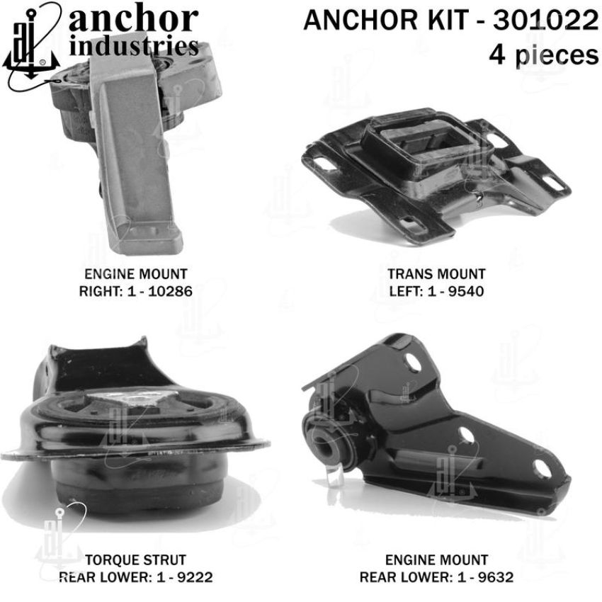 ANCHOR MOUNTS 301022 ENGINE MNT KIT