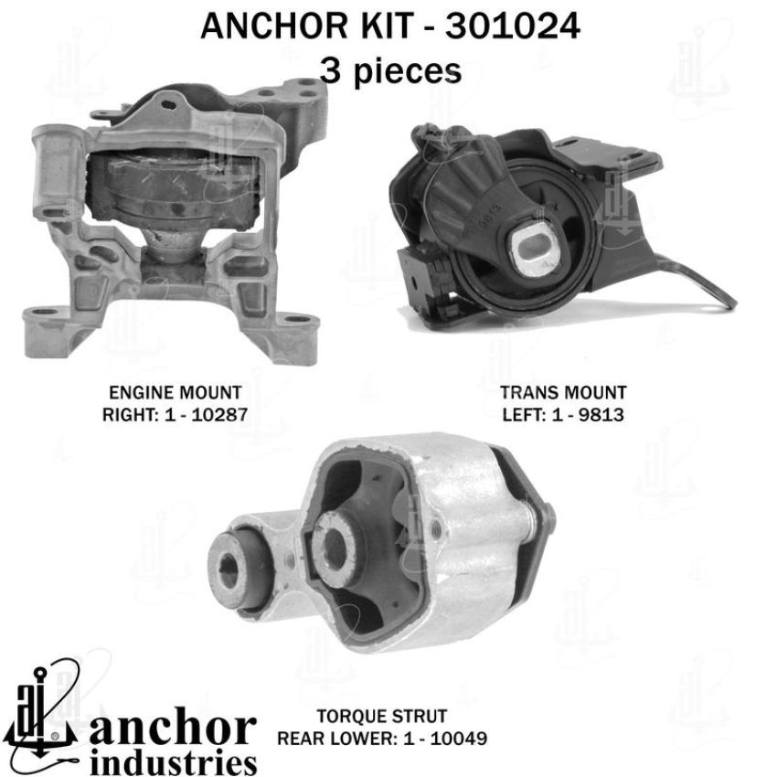ANCHOR MOUNTS 301024 ENGINE MNT KIT