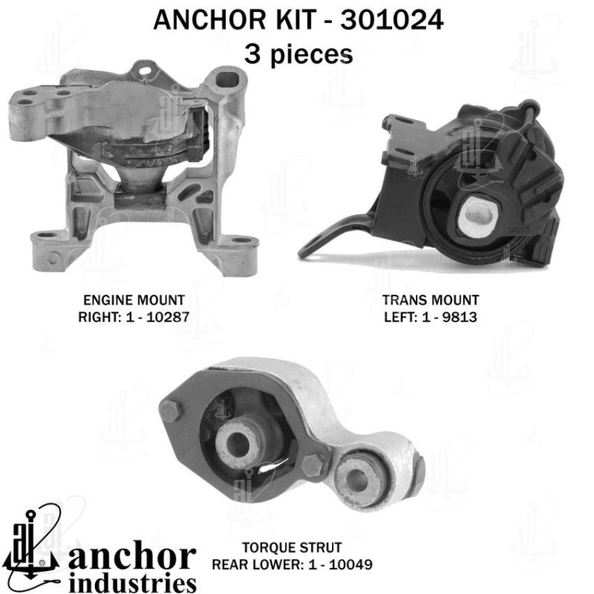 ANCHOR MOUNTS 301024 ENGINE MNT KIT