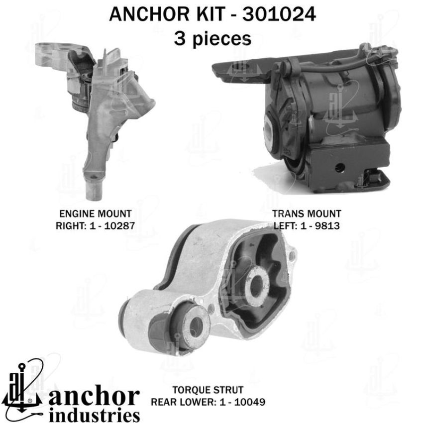 ANCHOR MOUNTS 301024 ENGINE MNT KIT