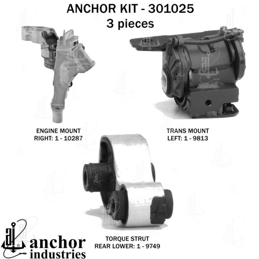 ANCHOR MOUNTS 301025 ENGINE MNT KIT